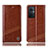 Custodia Portafoglio In Pelle Cover con Supporto H06P per OnePlus Nord N20 5G Marrone Chiaro