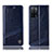 Custodia Portafoglio In Pelle Cover con Supporto H06P per Oppo A55 5G Blu