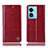 Custodia Portafoglio In Pelle Cover con Supporto H06P per Oppo A58x 5G Rosso