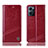 Custodia Portafoglio In Pelle Cover con Supporto H06P per Oppo Find X5 Lite 5G Rosso