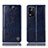 Custodia Portafoglio In Pelle Cover con Supporto H06P per Oppo K9X 5G Blu