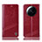 Custodia Portafoglio In Pelle Cover con Supporto H06P per Xiaomi Mi 12 Ultra 5G Rosso