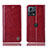 Custodia Portafoglio In Pelle Cover con Supporto H07P per Motorola Moto Edge 30 Fusion 5G Rosso