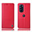 Custodia Portafoglio In Pelle Cover con Supporto H07P per Motorola Moto Edge X30 5G Rosso