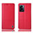 Custodia Portafoglio In Pelle Cover con Supporto H07P per OnePlus Nord N300 5G Rosso