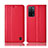 Custodia Portafoglio In Pelle Cover con Supporto H07P per Oppo A53s 5G Rosso