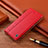 Custodia Portafoglio In Pelle Cover con Supporto H07P per Oppo A54s Rosso