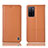 Custodia Portafoglio In Pelle Cover con Supporto H07P per Oppo A55S 5G Arancione