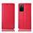 Custodia Portafoglio In Pelle Cover con Supporto H07P per Oppo A55S 5G Rosso