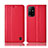 Custodia Portafoglio In Pelle Cover con Supporto H07P per Oppo A94 5G Rosso