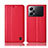 Custodia Portafoglio In Pelle Cover con Supporto H07P per Oppo K10 Pro 5G Rosso