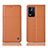 Custodia Portafoglio In Pelle Cover con Supporto H07P per Oppo K9X 5G Arancione
