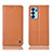 Custodia Portafoglio In Pelle Cover con Supporto H07P per Oppo Reno6 5G Arancione