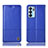 Custodia Portafoglio In Pelle Cover con Supporto H07P per Oppo Reno6 5G Blu