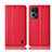 Custodia Portafoglio In Pelle Cover con Supporto H07P per Oppo Reno7 Pro 5G Rosso