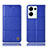 Custodia Portafoglio In Pelle Cover con Supporto H07P per Oppo Reno8 Pro 5G Blu