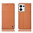 Custodia Portafoglio In Pelle Cover con Supporto H07P per Oppo Reno9 Pro 5G Arancione