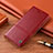 Custodia Portafoglio In Pelle Cover con Supporto H07P per Samsung Galaxy S23 Ultra 5G Rosso