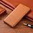 Custodia Portafoglio In Pelle Cover con Supporto H08 per Apple iPhone 13 Mini Arancione