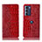 Custodia Portafoglio In Pelle Cover con Supporto H08P per Motorola Moto Edge S30 5G Rosso