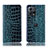 Custodia Portafoglio In Pelle Cover con Supporto H08P per Motorola Moto Edge S30 Pro 5G Blu