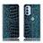 Custodia Portafoglio In Pelle Cover con Supporto H08P per Motorola Moto G41