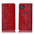 Custodia Portafoglio In Pelle Cover con Supporto H08P per Motorola Moto G50 5G Rosso