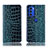 Custodia Portafoglio In Pelle Cover con Supporto H08P per Motorola Moto G51 5G Blu
