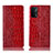 Custodia Portafoglio In Pelle Cover con Supporto H08P per Oppo A54 5G Rosso