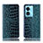 Custodia Portafoglio In Pelle Cover con Supporto H08P per Oppo A97 5G Blu