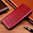 Custodia Portafoglio In Pelle Cover con Supporto H08P per Samsung Galaxy A10 Rosso