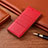 Custodia Portafoglio In Pelle Cover con Supporto H09 per Apple iPhone 14 Rosso