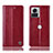 Custodia Portafoglio In Pelle Cover con Supporto H09P per Motorola Moto Edge X30 Pro 5G Rosso