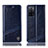 Custodia Portafoglio In Pelle Cover con Supporto H09P per Oppo A55S 5G Blu