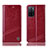 Custodia Portafoglio In Pelle Cover con Supporto H09P per Oppo A55S 5G Rosso