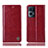 Custodia Portafoglio In Pelle Cover con Supporto H09P per Oppo Reno7 Pro 5G Rosso