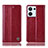 Custodia Portafoglio In Pelle Cover con Supporto H09P per Oppo Reno8 5G Rosso