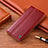 Custodia Portafoglio In Pelle Cover con Supporto H09P per Samsung Galaxy Grand Max SM-G720 Rosso