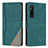 Custodia Portafoglio In Pelle Cover con Supporto H09X per Sony Xperia 1 V Verde