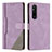 Custodia Portafoglio In Pelle Cover con Supporto H09X per Sony Xperia 1 V Viola