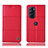 Custodia Portafoglio In Pelle Cover con Supporto H10P per Motorola Moto Edge Plus (2022) 5G Rosso