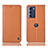 Custodia Portafoglio In Pelle Cover con Supporto H10P per Motorola Moto Edge S30 5G Arancione