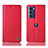 Custodia Portafoglio In Pelle Cover con Supporto H10P per Motorola Moto Edge S30 5G Rosso