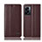 Custodia Portafoglio In Pelle Cover con Supporto H10P per OnePlus Nord N300 5G Marrone