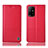 Custodia Portafoglio In Pelle Cover con Supporto H10P per Oppo A94 5G Rosso