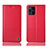 Custodia Portafoglio In Pelle Cover con Supporto H10P per Oppo Find X3 5G Rosso