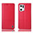 Custodia Portafoglio In Pelle Cover con Supporto H10P per Oppo Find X5 5G Rosso