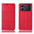 Custodia Portafoglio In Pelle Cover con Supporto H10P per Oppo K10 5G Rosso