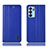 Custodia Portafoglio In Pelle Cover con Supporto H10P per Oppo Reno6 5G Blu