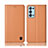 Custodia Portafoglio In Pelle Cover con Supporto H10P per Oppo Reno6 Pro 5G Arancione